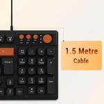 New Gen Full Size Wired Office Keyboard | 98 Keys Compact Layout with 4 Multimedia Keys