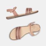 Bata pink open toe flat slippers for women