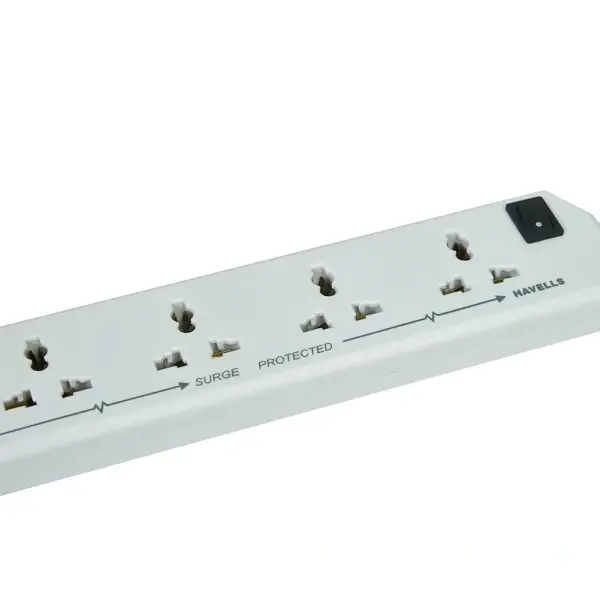 Havells 4 Way Extension Board With Surge & Spike Protection|For Power Requirements up to 1440W |1.5 Mtr High Quality