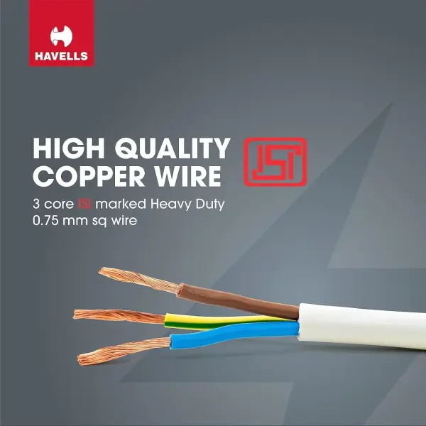 Havells 4 Way Extension Board With Surge & Spike Protection|For Power Requirements up to 1440W |1.5 Mtr High Quality