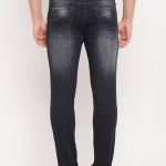 Mid rise light washed denim