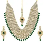 Shining Diva Fashion Latest Stylish Kundan Pearl Traditional Necklace Jewellery Set for Women