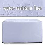 Luxja-Dust Cover for Microwave Oven (Fits for Most 0.7 Cu.Ft Microwaves), Microwave Oven Cloth Cover with Front Pocket, Gray