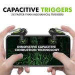 SpinBot-BattleMods NinjaX | Mobile Gaming Triggers | 5X Faster with Capacitive Conduction | for BGMI/Free Fire Max/COD Mobile - (Black)
