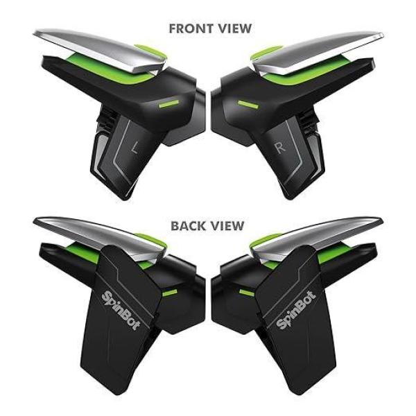 SpinBot-BattleMods NinjaX | Mobile Gaming Triggers | 5X Faster with Capacitive Conduction | for BGMI/Free Fire Max/COD Mobile - (Black)