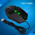 ZEBRONICS PHERO Wired Gaming Mouse with up to 1600 DPI