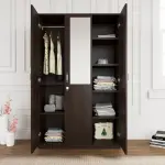 Nilkamal-Willy 3 Door Wardrobe with Mirror (New Wenge)