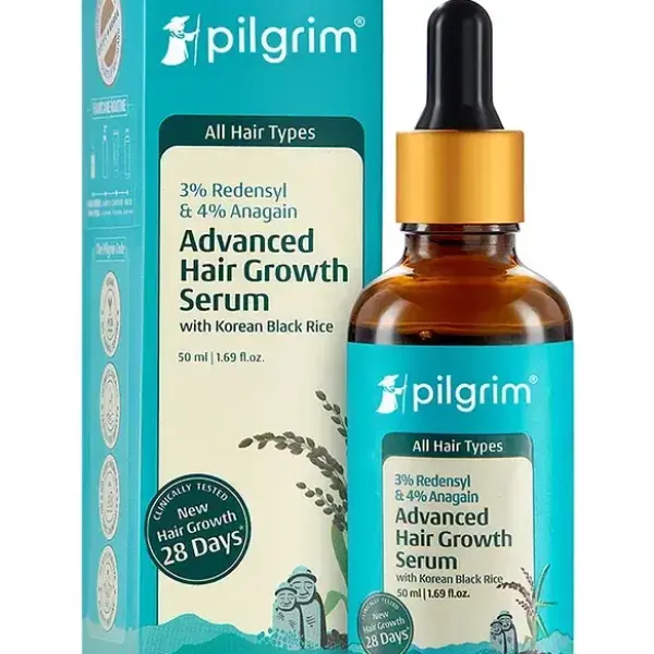 Pilgrim- Redensyl 3% + Anagain 4% Advanced Hair Growth Serum With Natural Ingredients - 50 ml