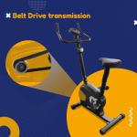 PoweMax-BU-510 Magnetic Upright Bike with LCD Display