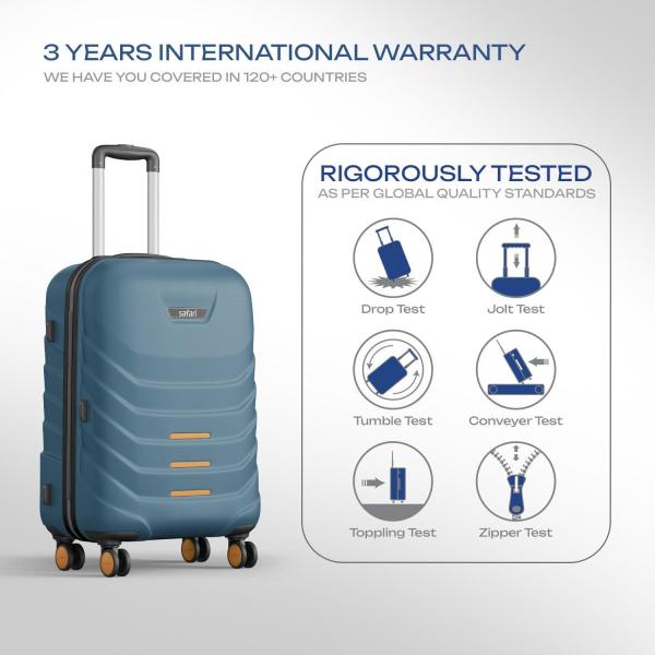 Safari-Crescent 8 Wheels Set of 3 (Cabin + Medium + Large) Trolley Bags