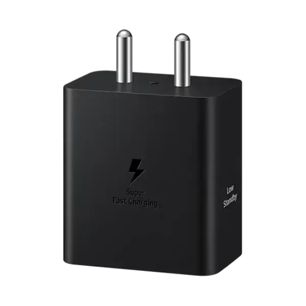 Samsung - 45W Power Adapter with Type C to C Cable, Compatible with Smartphone, Black