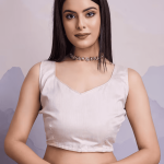 Sequin work embroidered saree with blouse