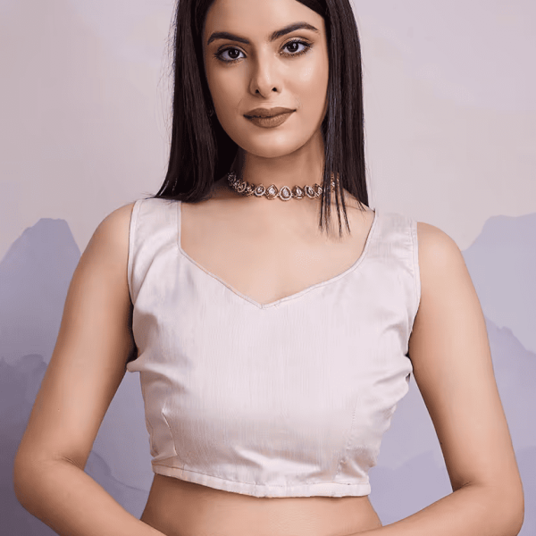 Sequin work embroidered saree with blouse