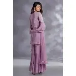 SEASONS-PINKISH PURPLE TIERED SHARARA SET