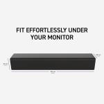 Mini Compact Under-Monitor Soundbar with Bluetooth 5.3, USB Digital Audio, for PC and Mobile