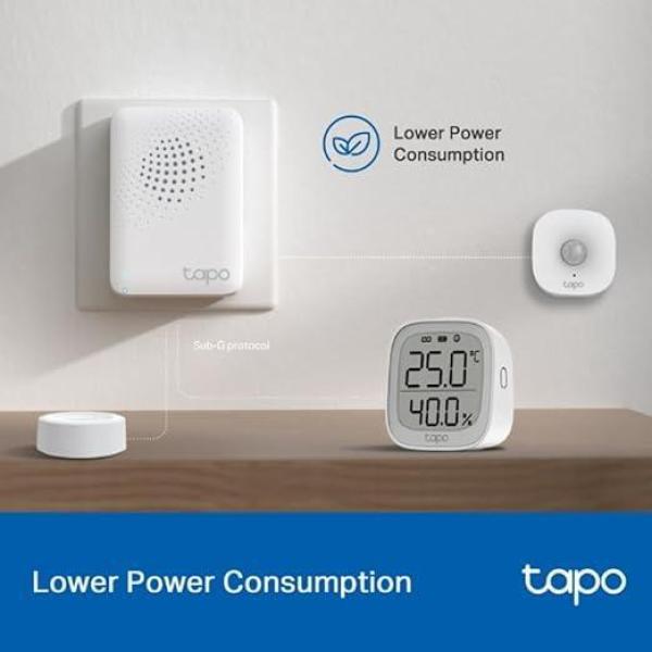 Tapo- H100 IoT Smart Hub with Chime | Smart Alarm and Doorbell | Smart Actions with Sensors, Switches & Buttons