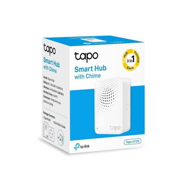 Tapo- H100 IoT Smart Hub with Chime | Smart Alarm and Doorbell | Smart Actions with Sensors, Switches & Buttons