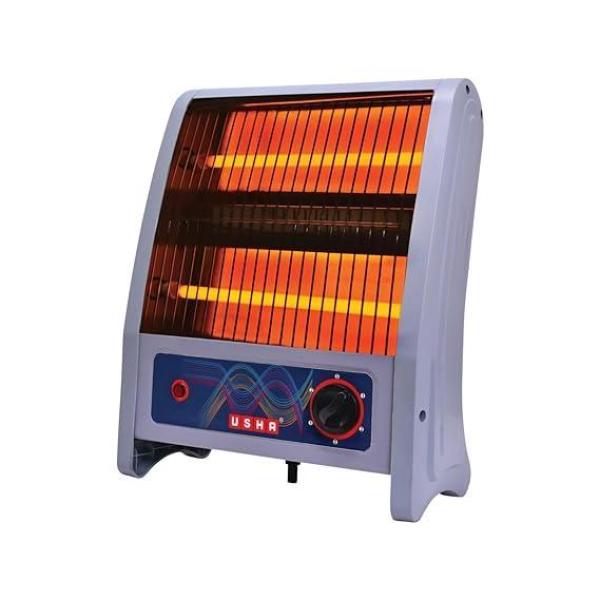 Usha-2 Rod 800 Watt Quartz Heater with Low Power Consumption and Tip Over Protection (4302, Grey)